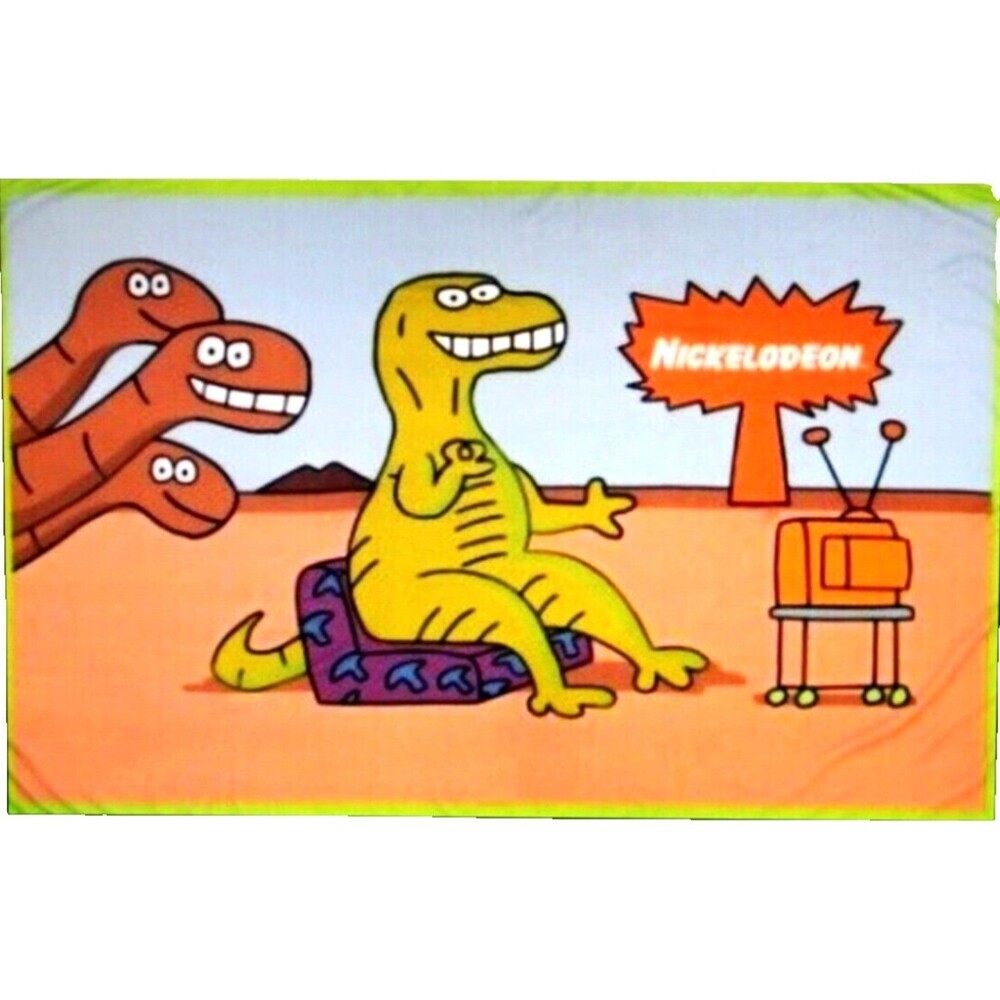 Culturefly Nickelodeon TV Dinosaurs Doo Wop Beach Pool Towel Nick Box 61"x42"